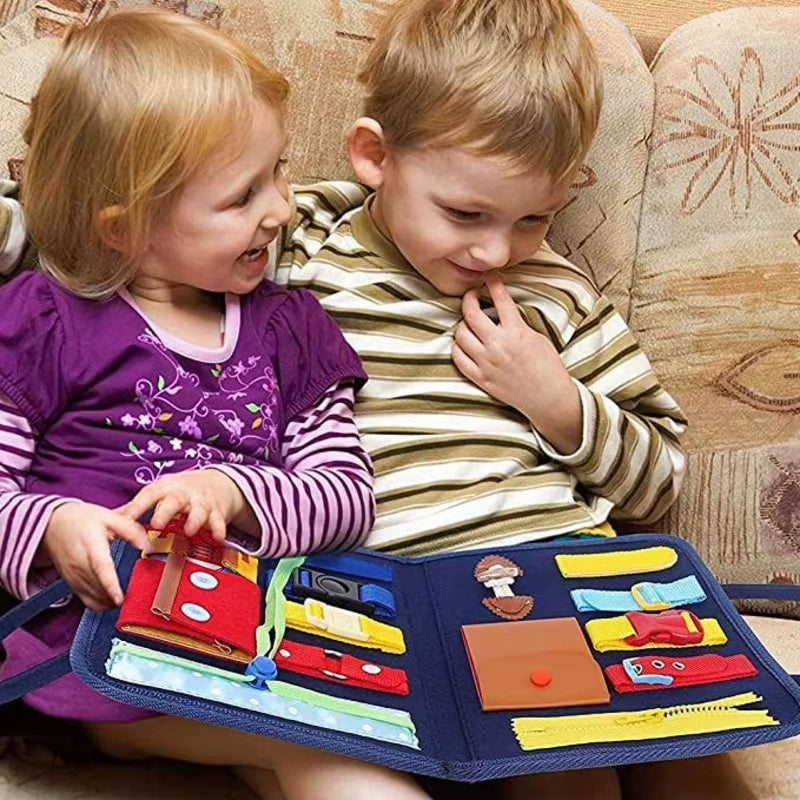 Montessori Busy Board – Learning Toy with Buckles