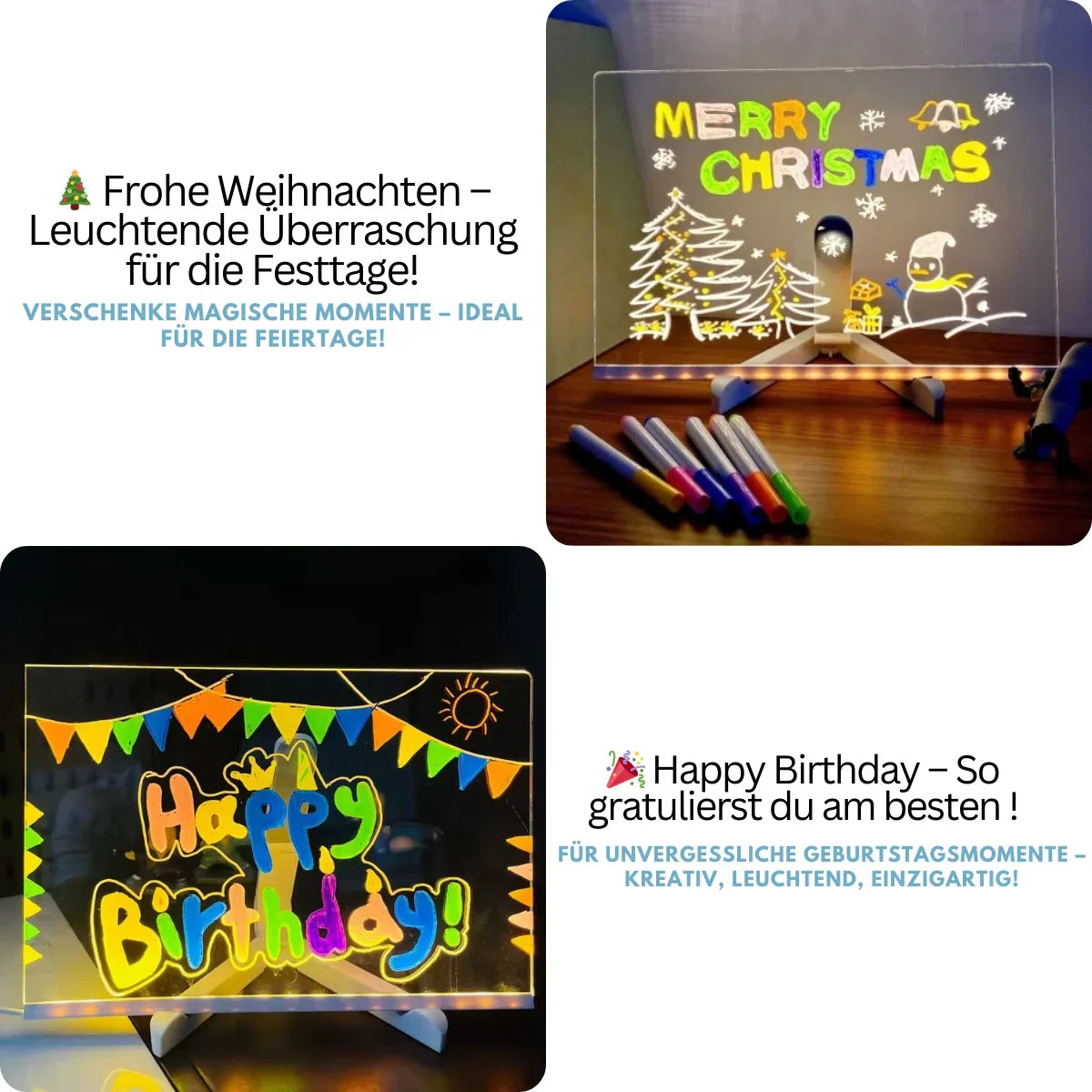 LED Drawing Board (including 7 light pens and 25 drawing stencils)